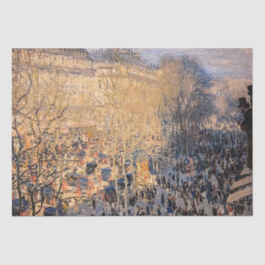 Claude Monet - Boulevard des Capucines in Parijs Tissuepapier (Voorkant)