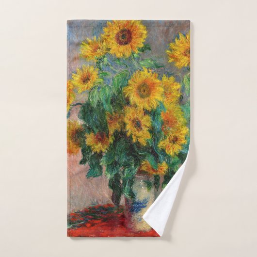Claude Monet - Bouquet de tournesols (Serviette à main)