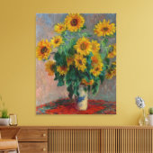  Claude Monet Bouquet over zonnebloemen Canvas Afdruk (Insitu (Woonkamer))