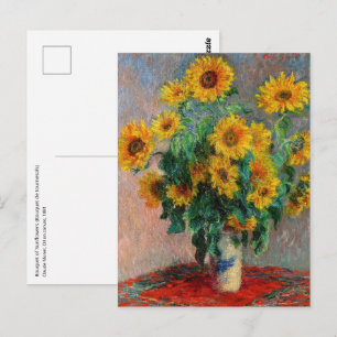 Claude Monet - Bouquet van zonnebloemen Briefkaart