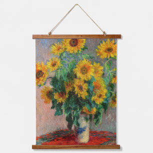 Claude Monet - Bouquet van zonnebloemen Hangend Wandkleed