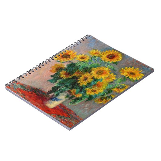 Claude Monet - Bouquet van zonnebloemen Notitieboek (Linkerzijde)