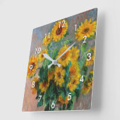 Claude Monet - Bouquet van zonnebloemen Vierkante Klok (Hoek)