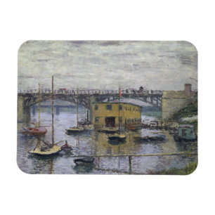 Claude Monet - Brug in Argenteuil op een grijze da Magneet