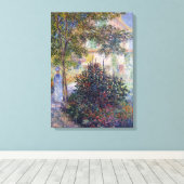 Claude Monet Camille in de tuin van Argenteuil Canvas Afdruk (Insitu (Houten vloer))