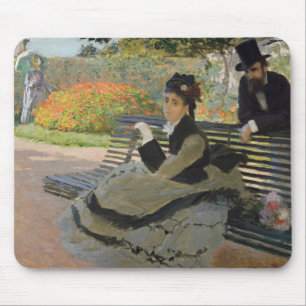 Claude Monet - Camille Monet op een bank Muismat