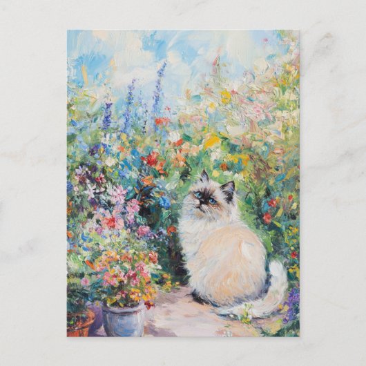 Claude Monet Cat  Briefkaart (Voorkant)