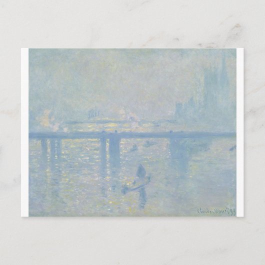Claude Monet - Charing Cross Bridge. Klassieke kun Briefkaart (Voorkant)