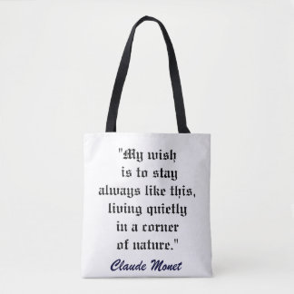 CLAUDE MONET CITAT artbag Draagtas