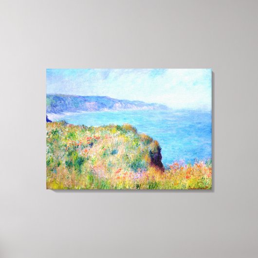 Claude Monet: Cliff Near Pourville Canvas Afdruk (Voorkant)