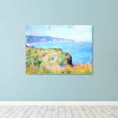 Claude Monet: Cliff Near Pourville Canvas Afdruk (Insitu (Houten vloer))