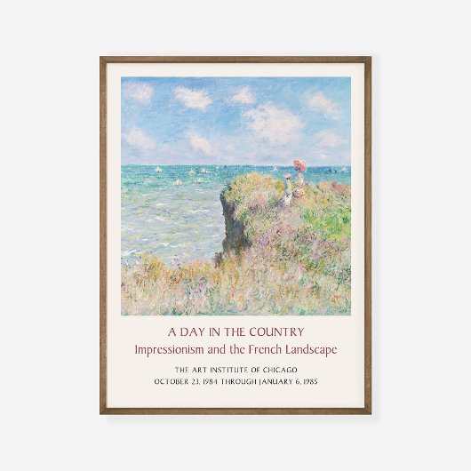 Claude Monet Cliff Walk in Pourville Art Exhibit Poster