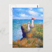 Claude Monet Cliff Walk in Pourville Briefkaart (Voorkant / Achterkant)
