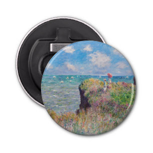 Claude Monet - Cliff Walk in Pourville Button Flesopener