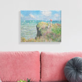 Claude Monet - Cliff Walk in Pourville Canvas Afdruk (Insitu (Woonkamer))