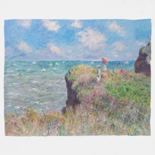 Claude Monet - Cliff Walk in Pourville Fleece Deken