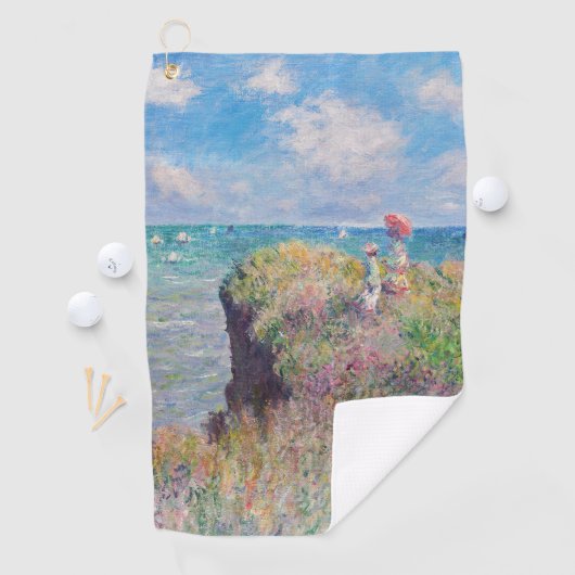 Claude Monet - Cliff Walk in Pourville Golfhanddoek (Insitu)