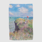 Claude Monet - Cliff Walk in Pourville Golfhanddoek (Voorkant)