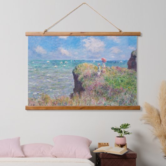 Claude Monet - Cliff Walk in Pourville Hangend Wandkleed (Slaapkamer)