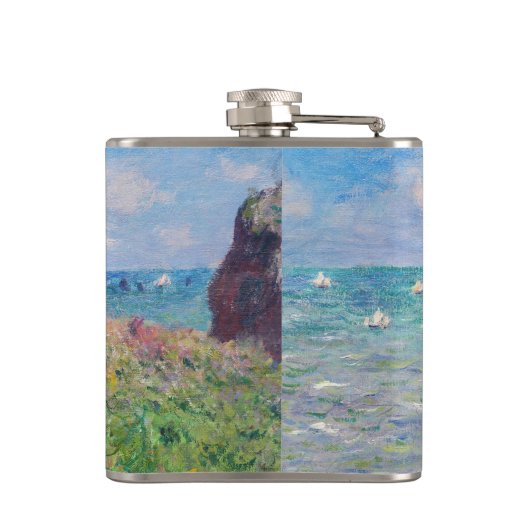 Claude Monet - Cliff Walk in Pourville Heupfles (Achterkant)