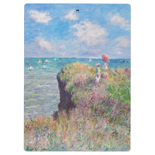 Claude Monet - Cliff Walk in Pourville Klembord (Achterkant)