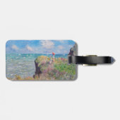 Claude Monet - Cliff Walk in Pourville - QR Code Bagagelabel (Achterkant horizontaal)