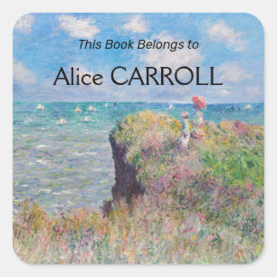 Claude Monet - Cliff Walk in Pourville Vierkante Sticker