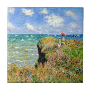 Claude Monet Clifftop Walk Tegeltje