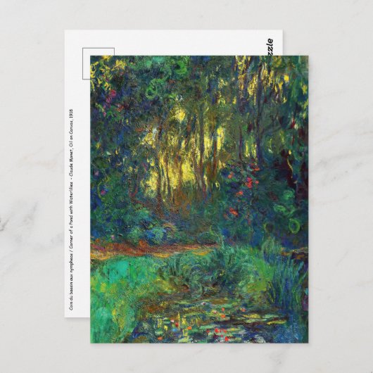 Claude Monet - Corner of a Pond with Waterlilies Briefkaart (Voorkant / Achterkant)