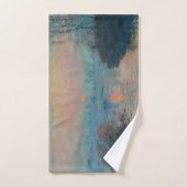 Claude Monet - Coucher de soleil sur la Seine à La (Serviette à main)