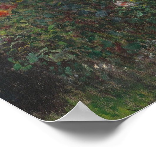 Claude Monet - Dames in de bloemen Poster (Hoek)