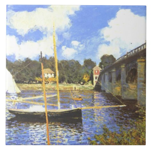  Claude Monet De Argentijnse Brug Tegeltje (Voorkant)