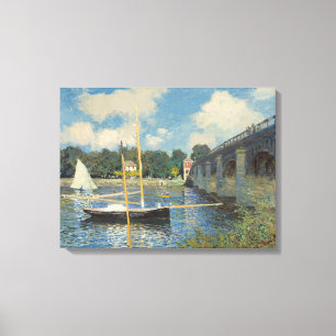 Claude Monet De brug in Argenteuil Canvas Afdruk