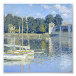 Claude Monet - De brug in Argenteuil Foto Afdruk
