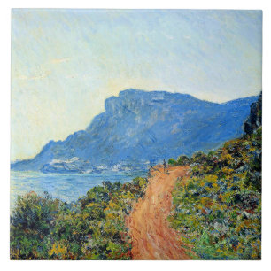 Claude Monet, De Corniche van Monaco, Tegeltje