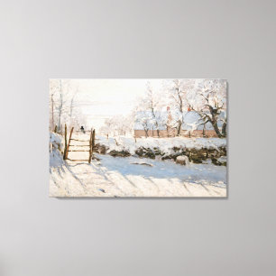 Claude Monet - De Ekster Canvas Afdruk