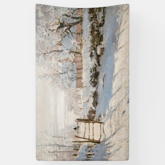 Claude Monet - De Ekster Spandoek (Verticaal)