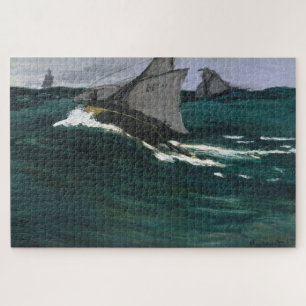 Claude Monet – De groene golf (1866) Schilderkunst Legpuzzel