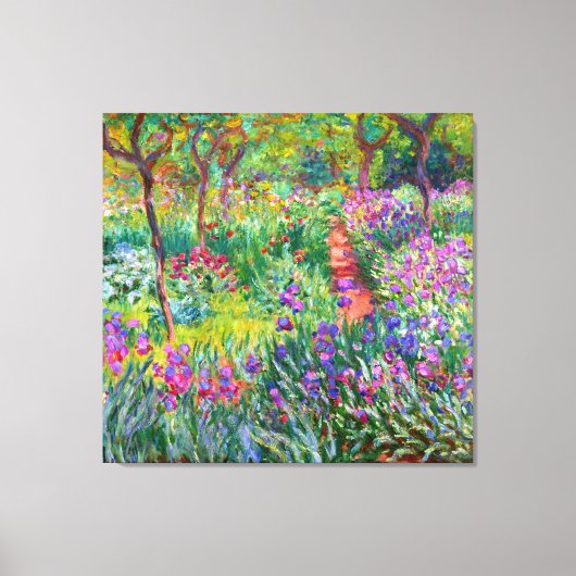 Claude Monet: De Iris Garden in Giverny Canvas Afdruk (Voorkant)