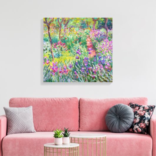 Claude Monet - De Iris Garden in Giverny Canvas Afdruk (Insitu (Woonkamer))