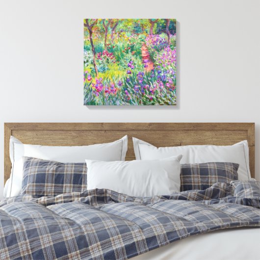 Claude Monet - De Iris Garden in Giverny Canvas Afdruk (Insitu (Slaapkamer))