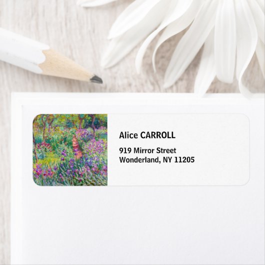 Claude Monet - De Iris Garden in Giverny Etiket (Insitu)