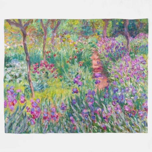 Claude Monet - De Iris Garden in Giverny Fleece Deken (Voorkant (Horizontaal))
