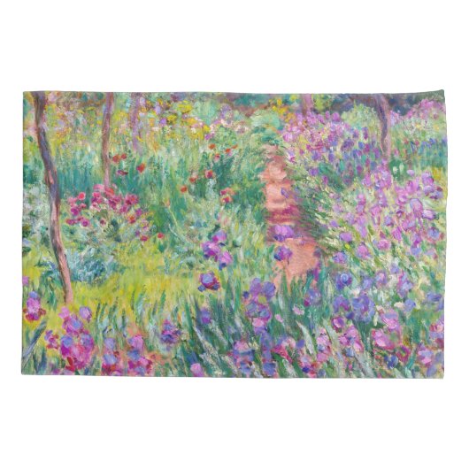 Claude Monet - De Iris Garden in Giverny Kussensloop (Achterkant)