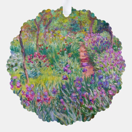 Claude Monet - De Iris Garden in Giverny Ornament Kaart (Achterkant)
