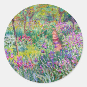 Claude Monet - De Iris Garden in Giverny Ronde Sticker