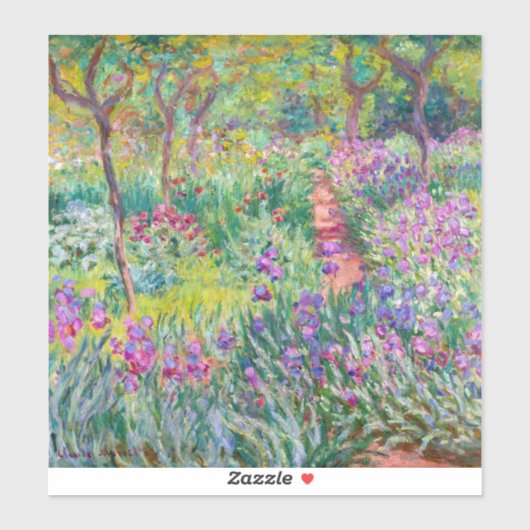 Claude Monet - De Iris Garden in Giverny Sticker (Vel)