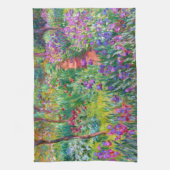 Claude Monet De Iris Garden in Giverny Theedoek (Verticaal)