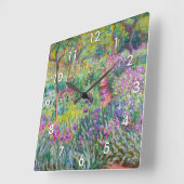 Claude Monet - De Iris Garden in Giverny Vierkante Klok (Hoek)