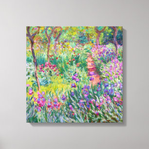 Claude Monet - De Iris Tuin in Giverny Canvas Afdruk